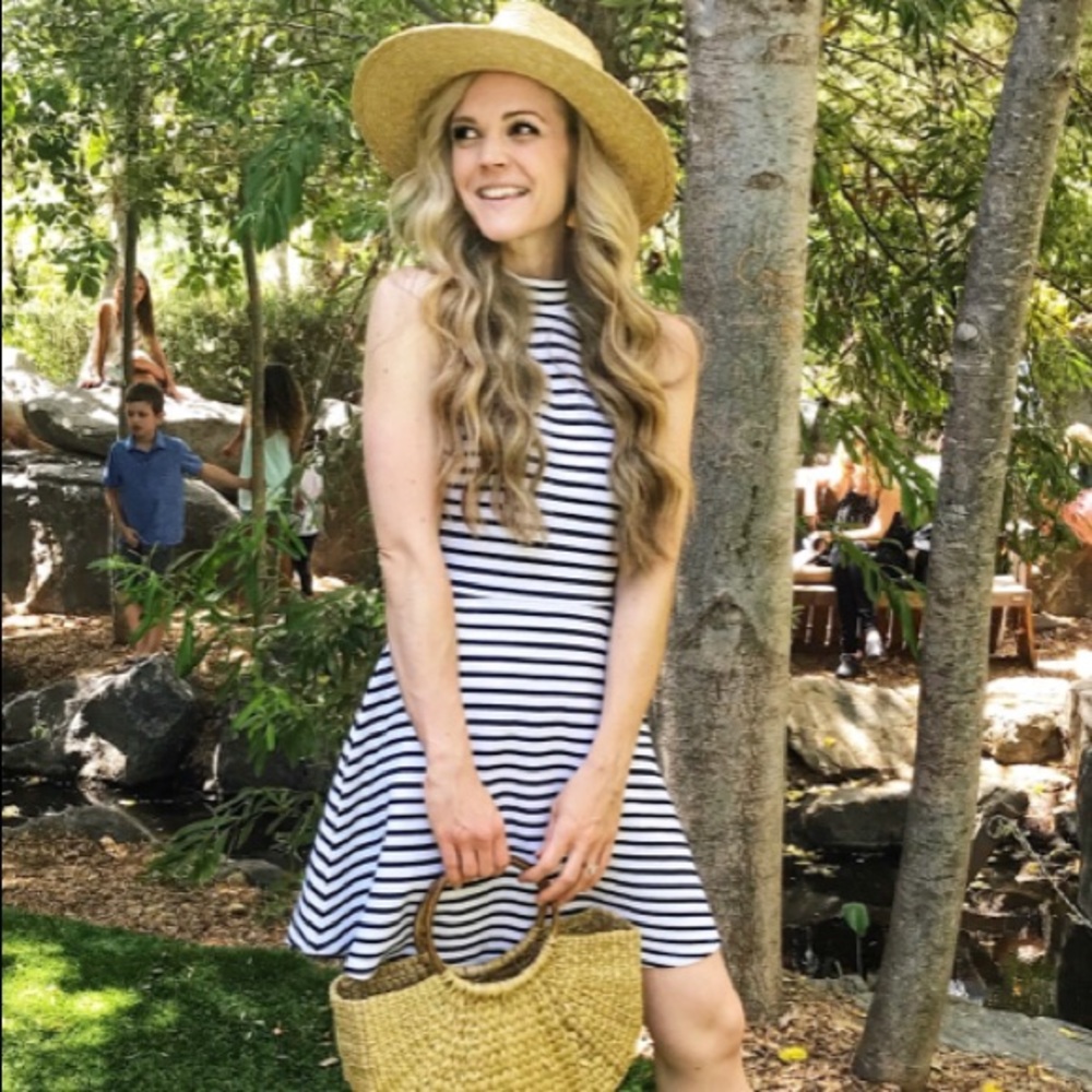 Old Navy Striped High Neck Dress